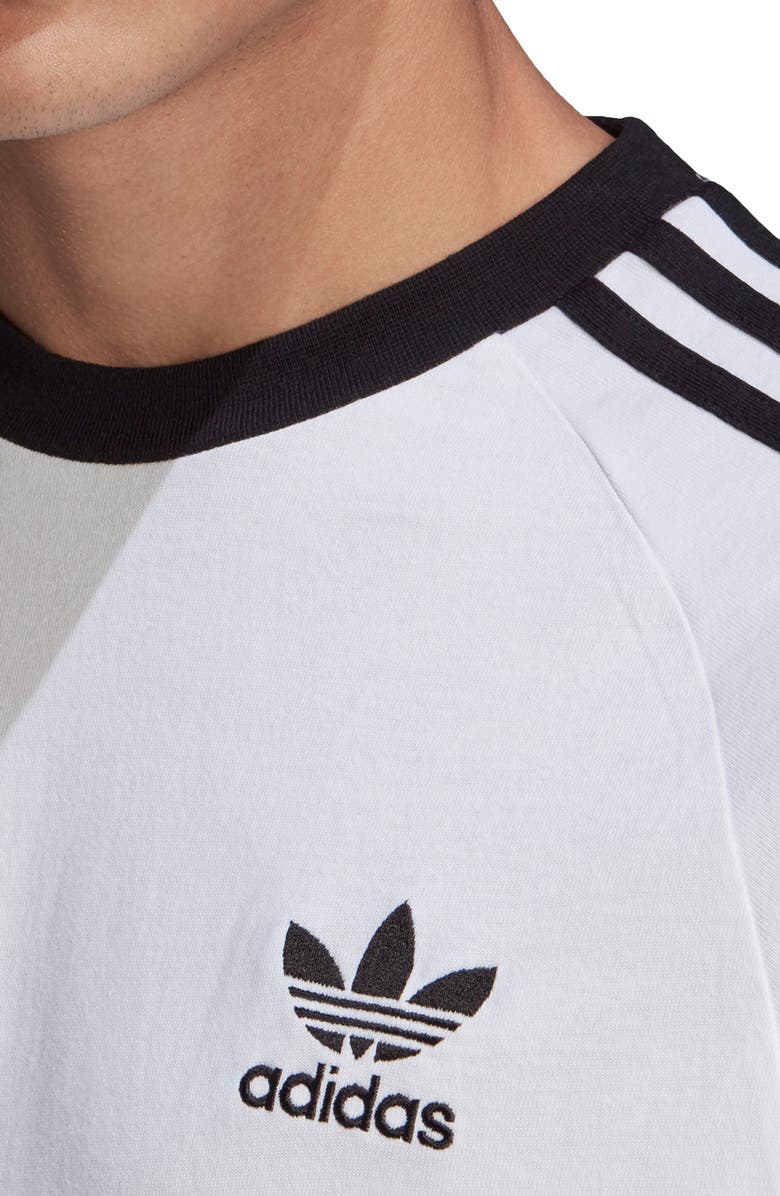 adidas 3-Stripes Long Sleeve Graphic Tee, Alternate, color, 