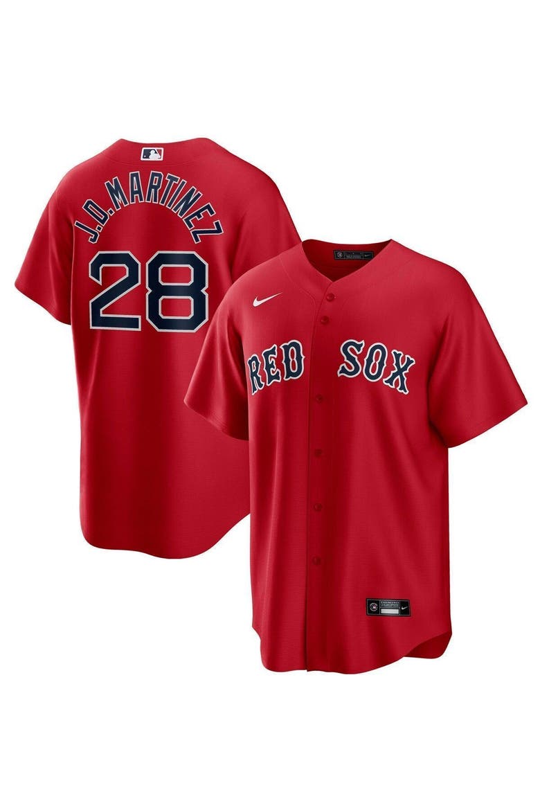 Men's Nike J.D. Martinez Red Boston Red Sox Alternate Replica Player Name Jersey, Main, color, Red