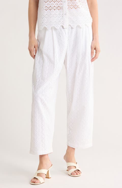 Eyelet Pull-On Pants
