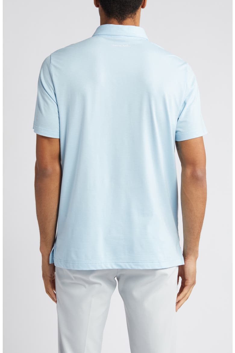 The Heater Solid Short Sleeve Performance Polo, Alternate, color, HEATHER DREAM BLUE