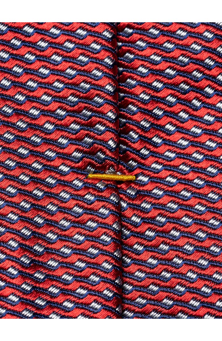 Eton Geometric Silk Tie, Alternate, color, Medium Red