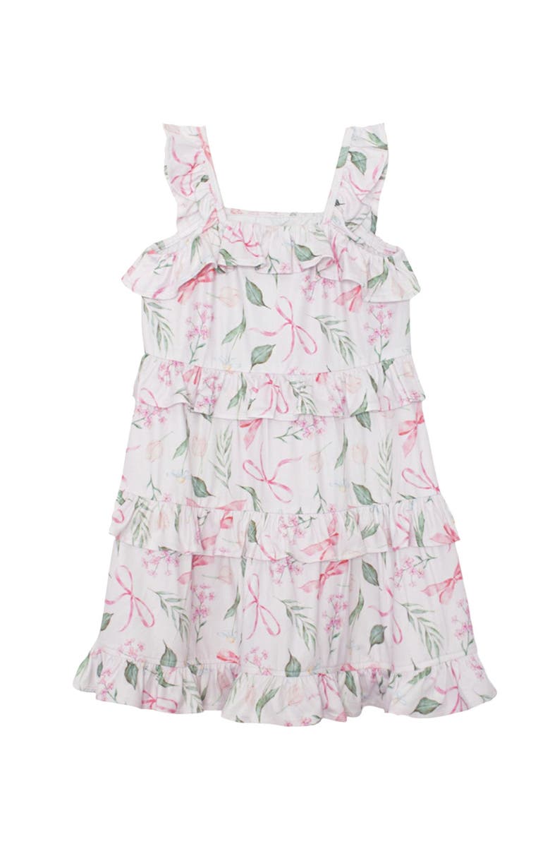Mabel + Honey Rosie Ribbons Ruffled Tank Dress, Alternate, color, Pink
