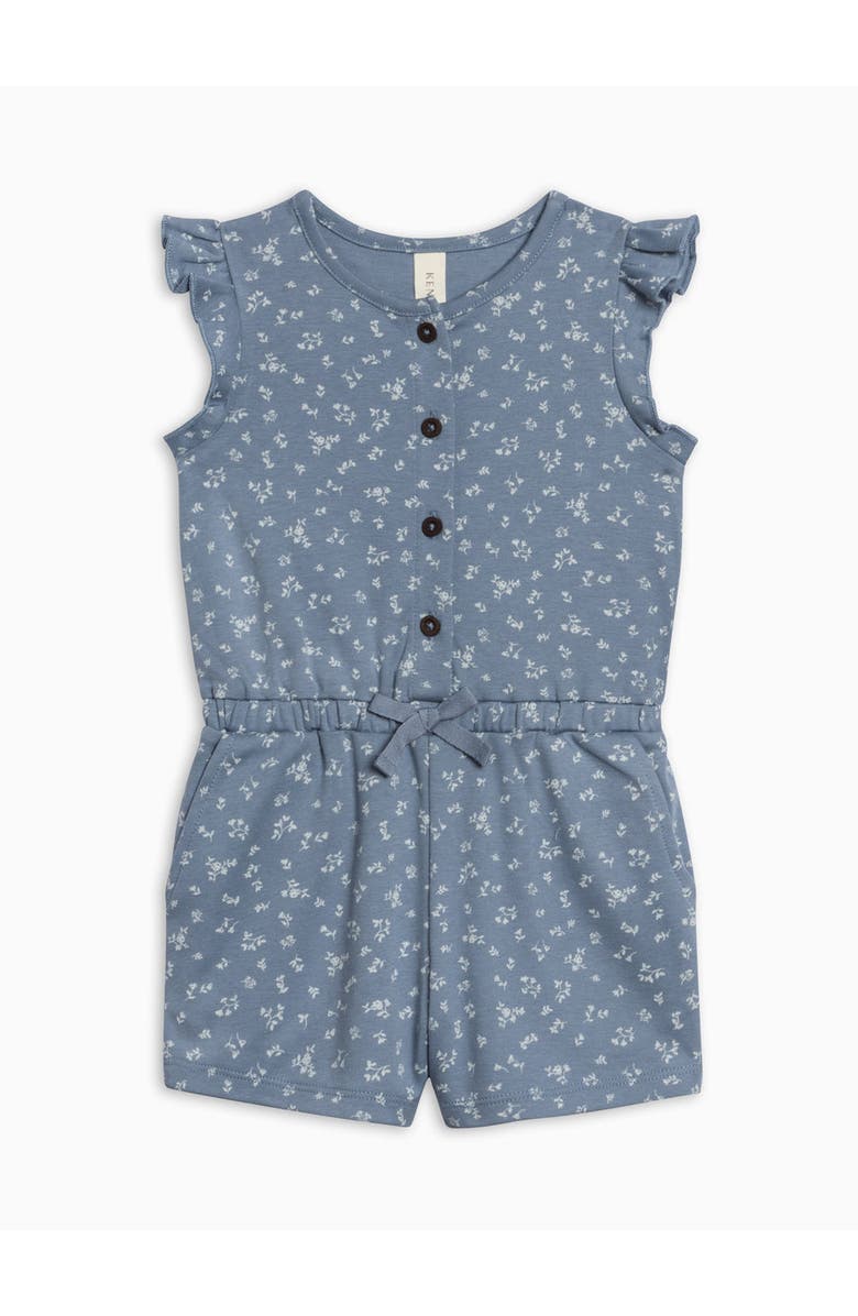 Colored Organics Organic Shaye Romper, Alternate, color, Isla Floral / Sea + Ivory