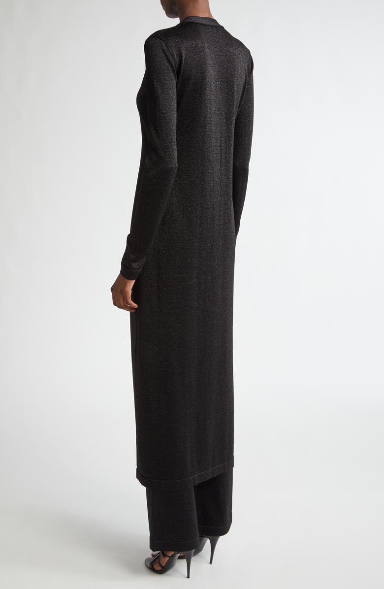 Missoni Glitter Effect Longline Cardigan, Alternate, color, Black