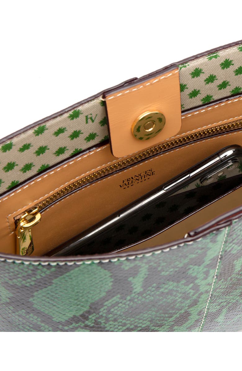 Frances Valentine Small Finn Snake Embossed Crossbody Bag, Alternate, color,