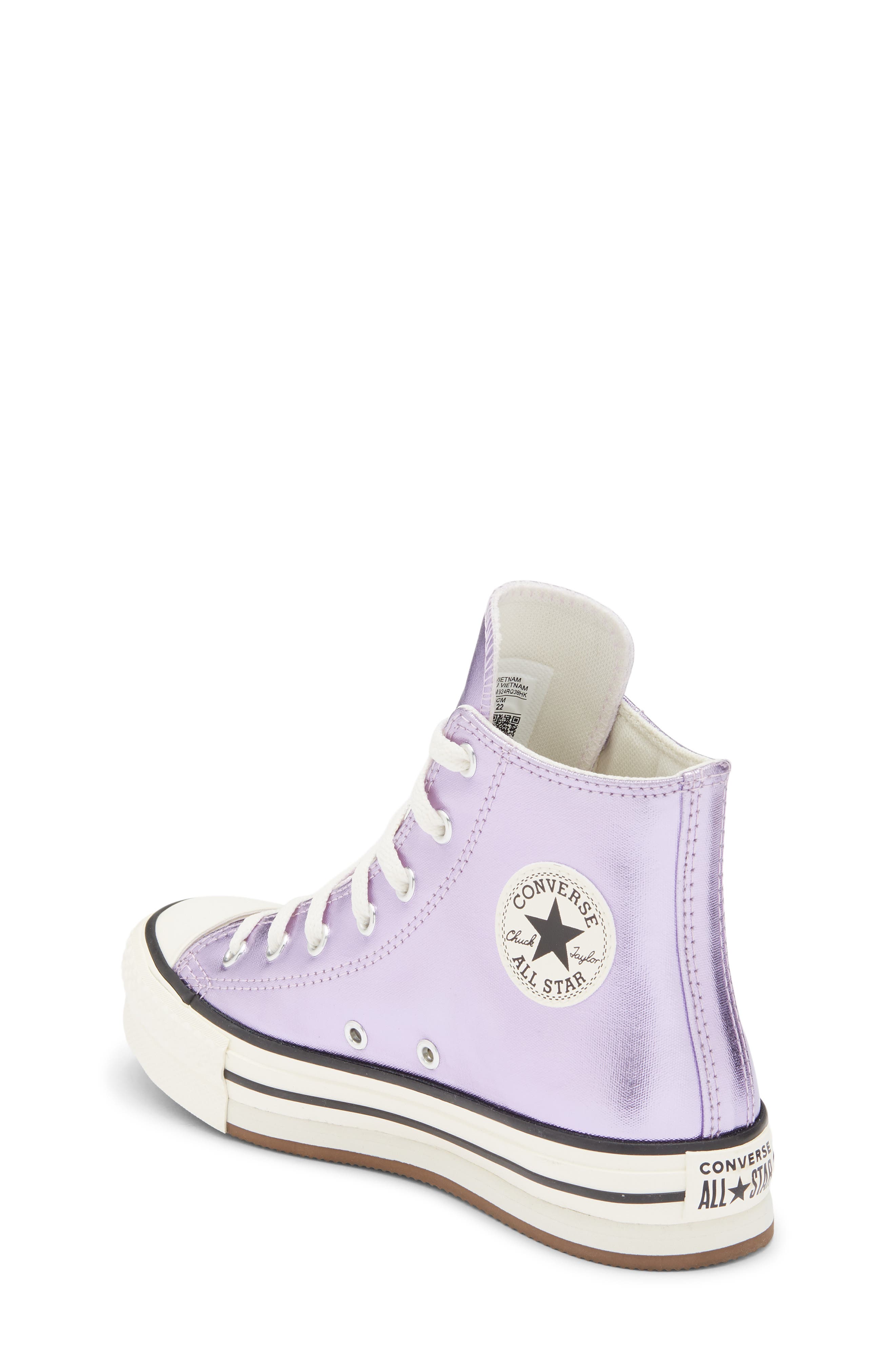 Converse Kids' Eva Lift Hi-Top Sneaker, Alternate, color, Purple/ Egret/ Black