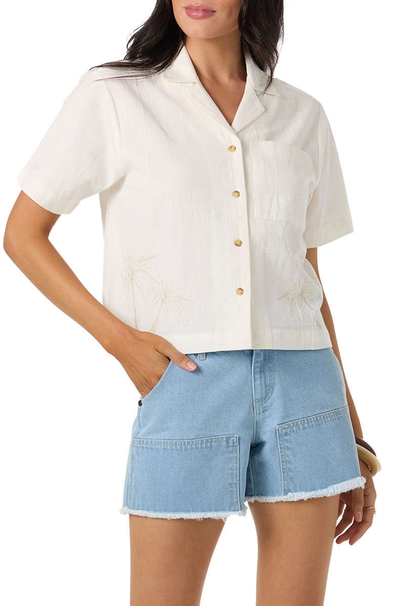 O'Neill OG Channing Palma Camp Shirt, Main, color, Tofu