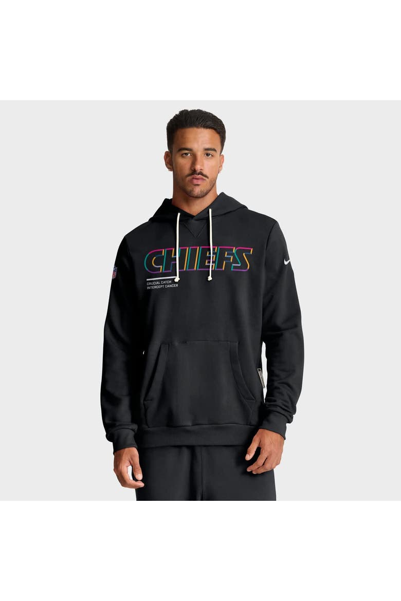 Men's Nike Black Kansas City Chiefs 2025 NFL Crucial Catch Sideline Standard Issue Dri-FIT Hoodie, Main, color, Black