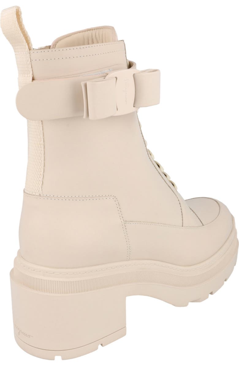 FERRAGAMO Lober Leather Hiker Boot, Alternate, color, Off White