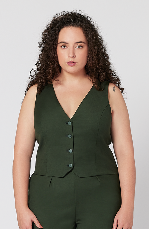 Aam The Label The Wool Vest In Green