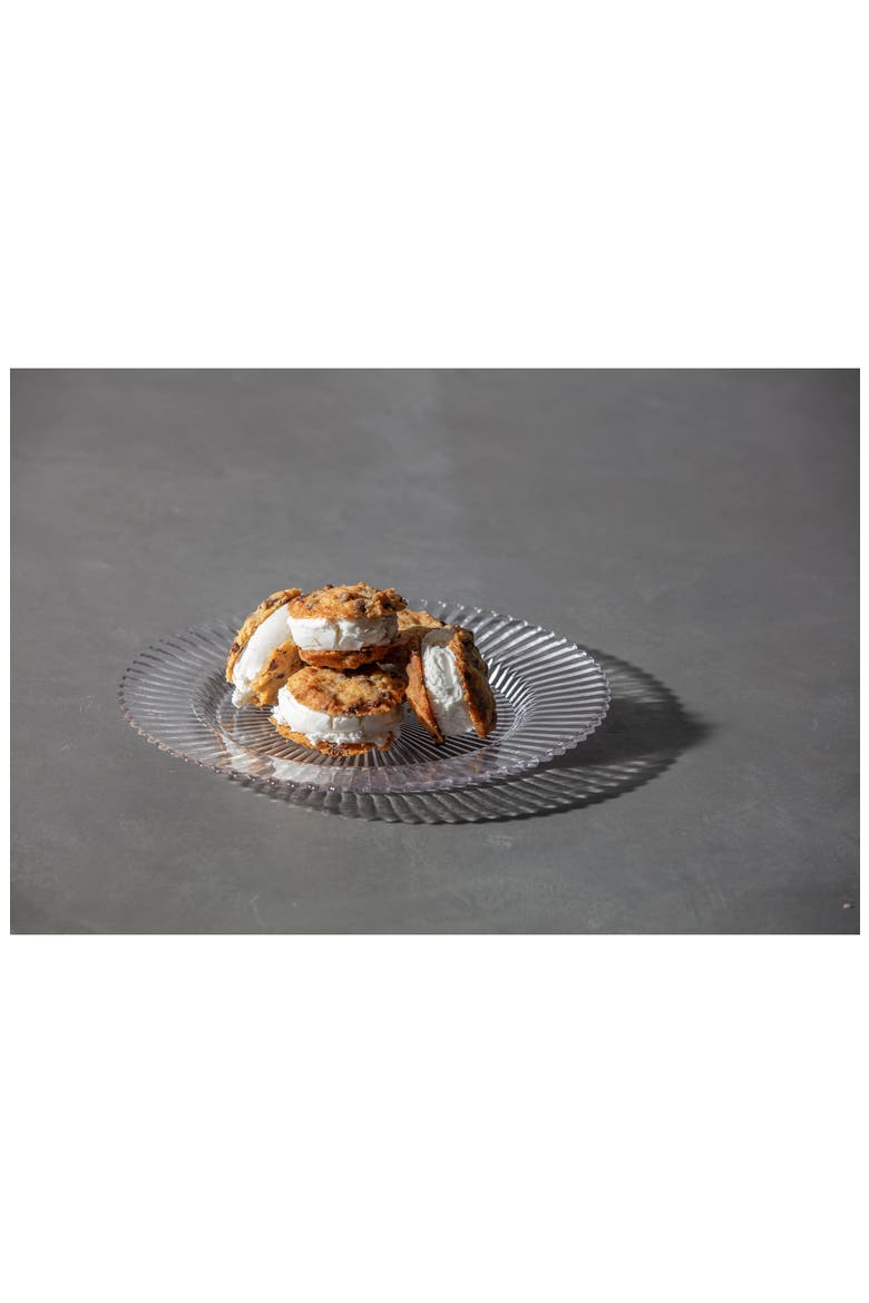 Archie Set of 4 Clear Dessert Plates, Alternate, color, CLEAR
