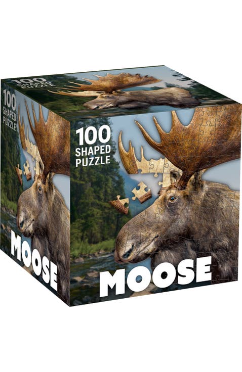 Moose 100 Piece Shaped Jigsaw Puzzle