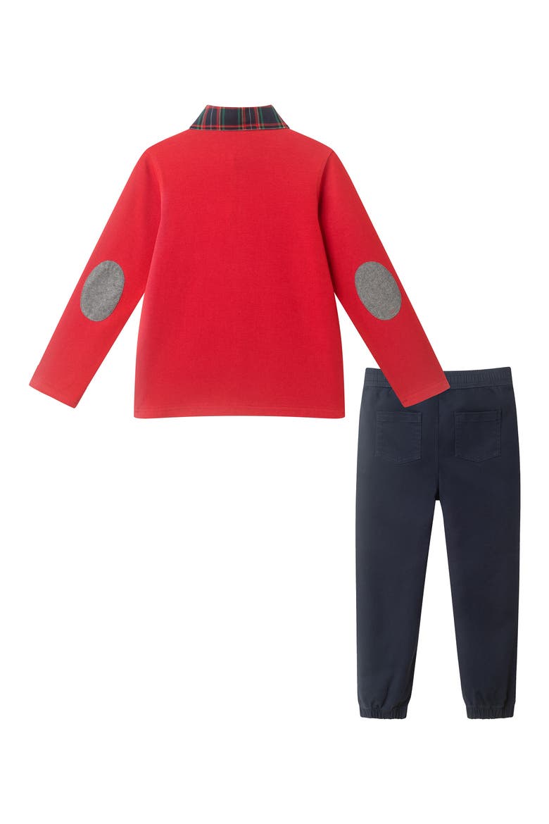 Kids' Long Sleeve Polo & Pants Set, Alternate, color, RED POLO