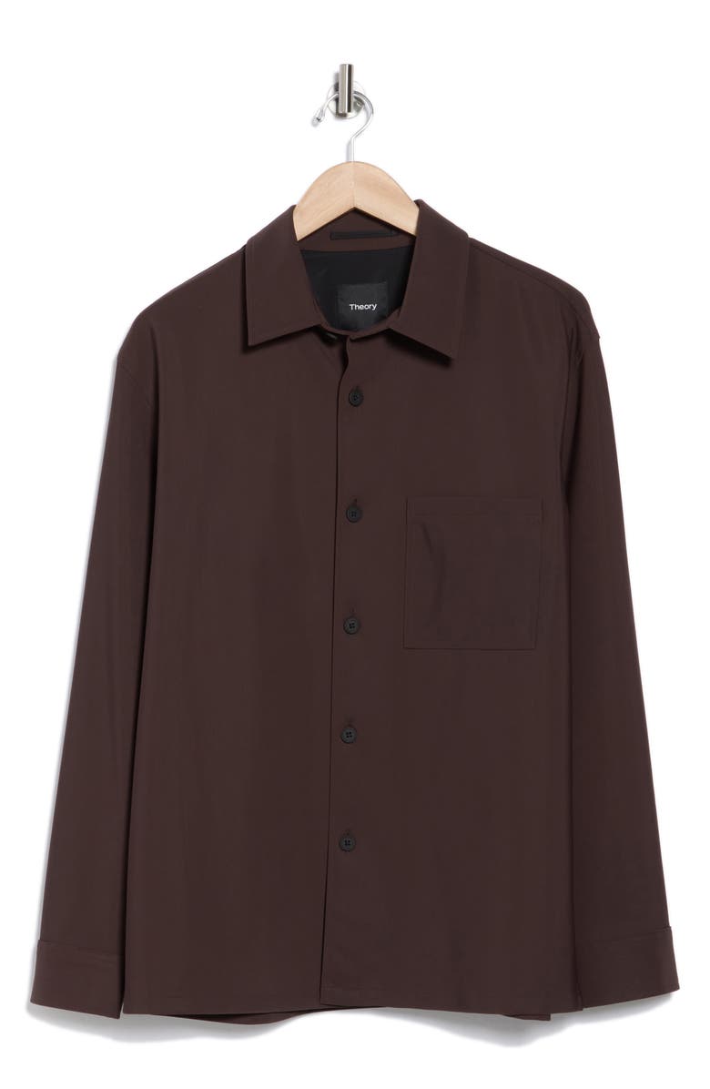 Theory Clyfford Precision Shirt Jacket, Alternate, color, Light Mink