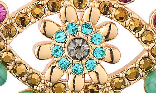 Kurt Geiger London Beaded Evil Eye Drop Huggie Earrings In Multi