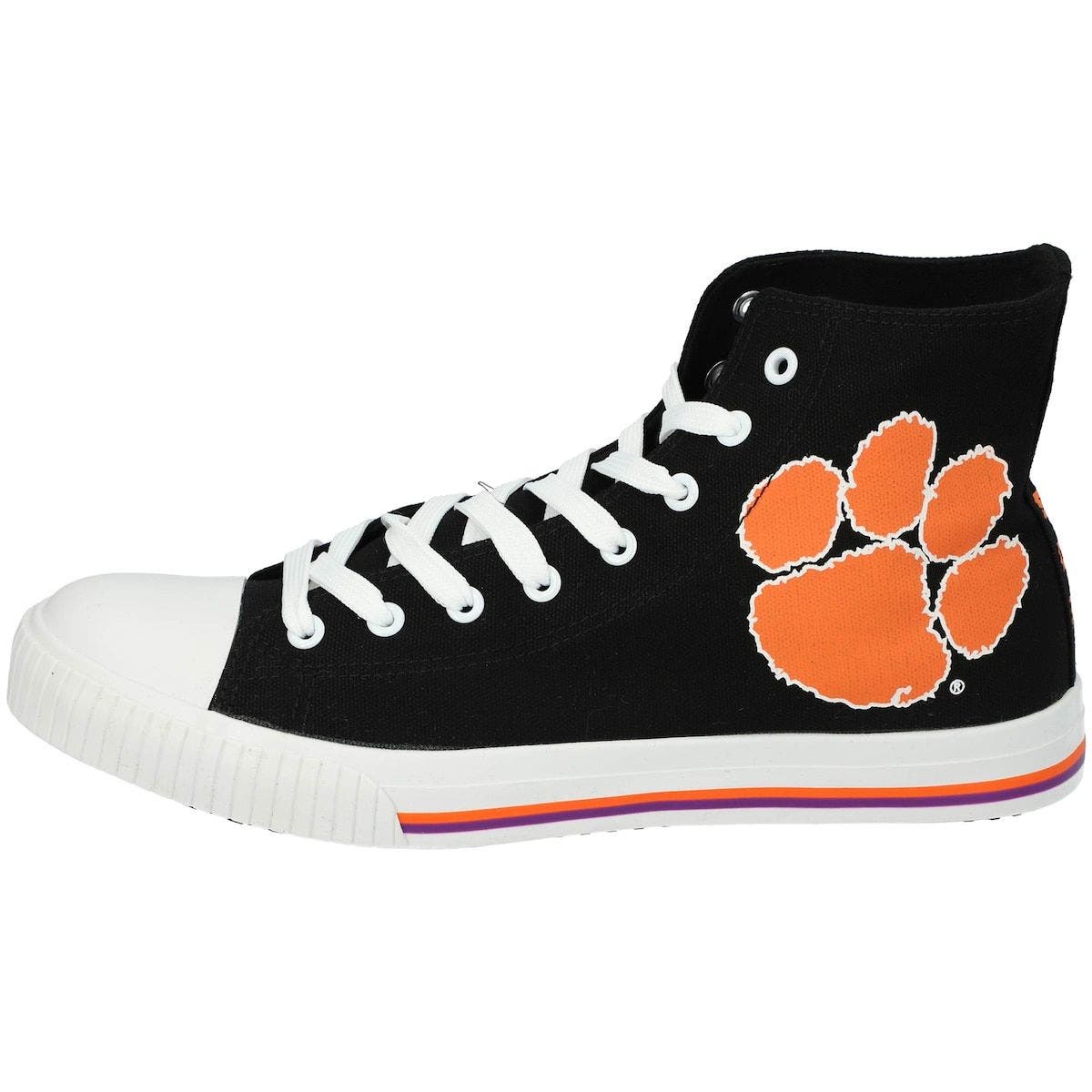 FOCO Men's FOCO Clemson Tigers Big Logo High Top Canvas Shoes, Alternate, color, 