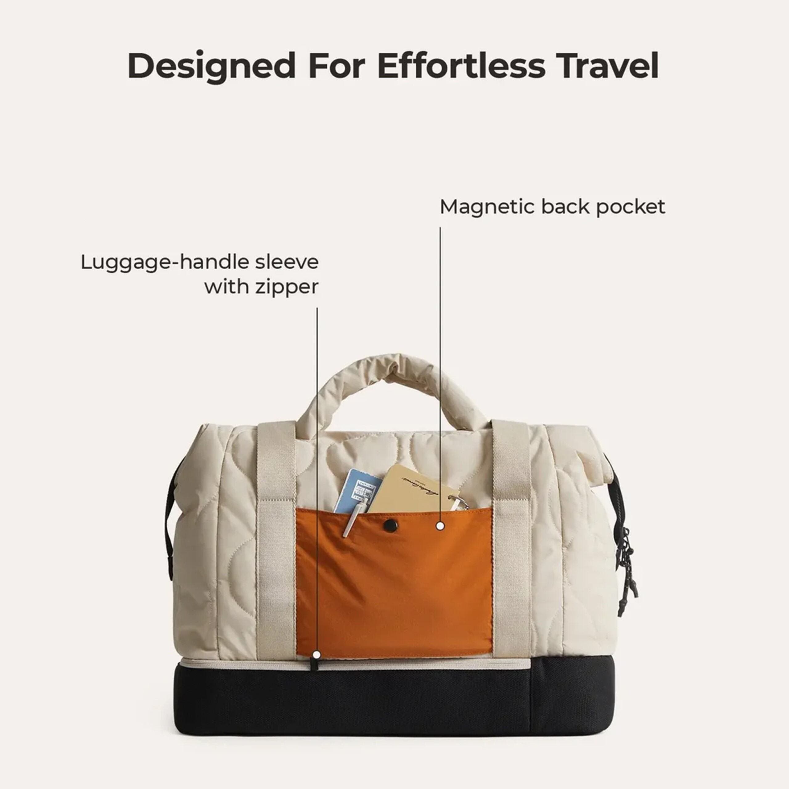Bagsmart Paz 34L Laptop Duffle with Shoe Compartment, Alternate, color, Tangerine