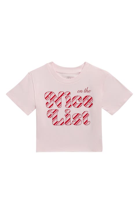 Kids' Crop Cotton Graphic T-Shirt