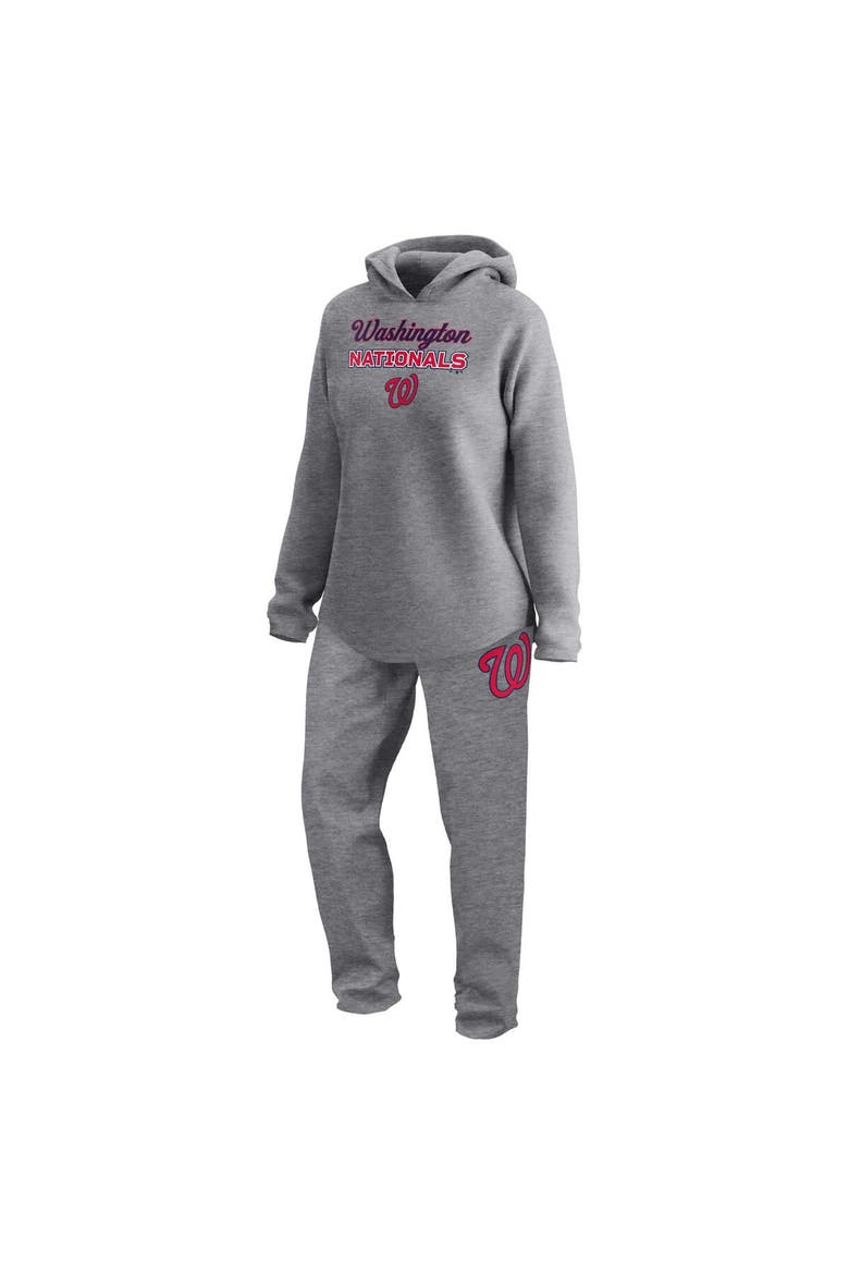 Women's Fanatics Branded  Gray Washington Nationals Legacy Pullover Sweatshirt & Sweatpants Set, Main, color, Gray