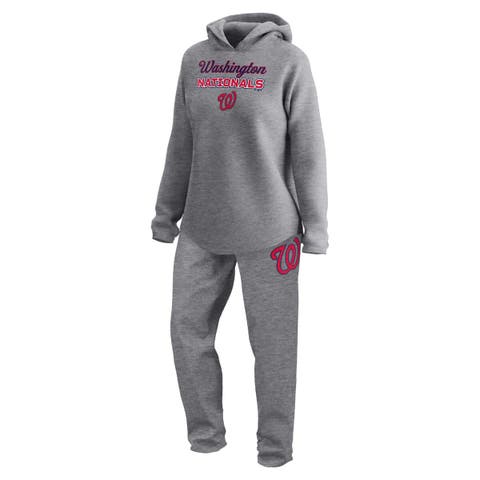 Women's Fanatics Branded  Gray Washington Nationals Legacy Pullover Sweatshirt & Sweatpants Set