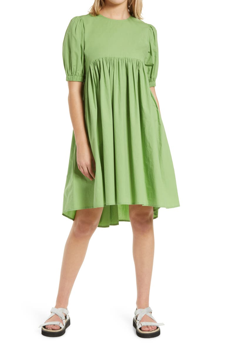 Opulent Volume Dress, Main, color, FOREST GREEN