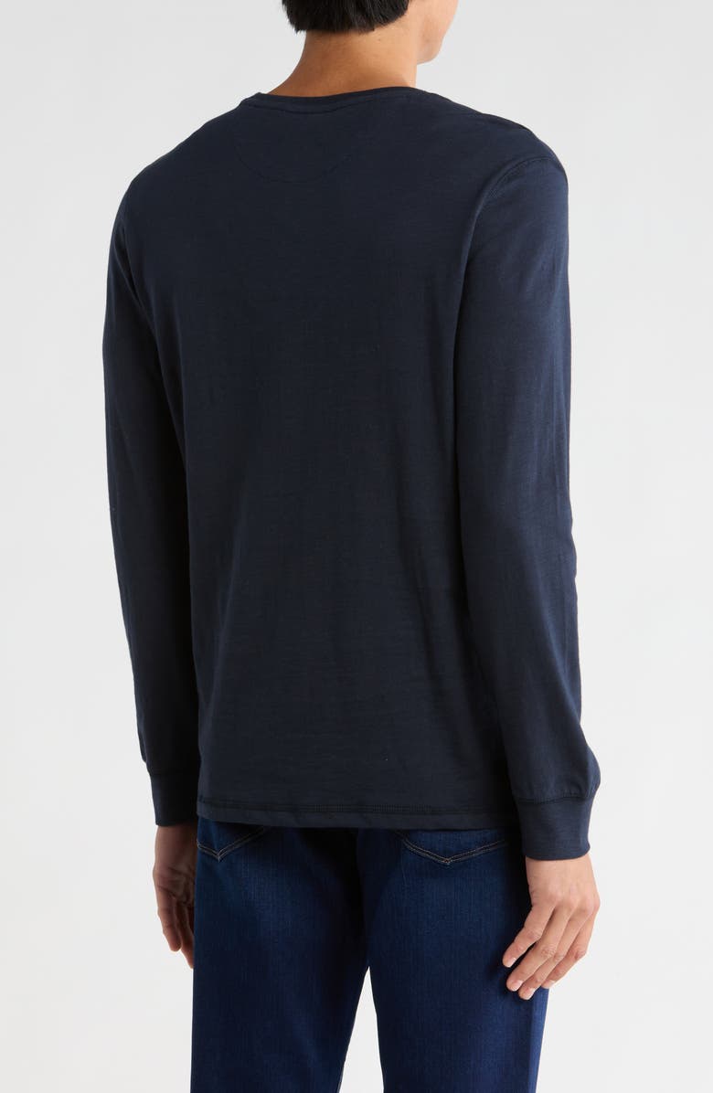 Scotch & Soda Regular Fit Long Sleeve Slubbed Cotton Henley, Alternate, color, Night