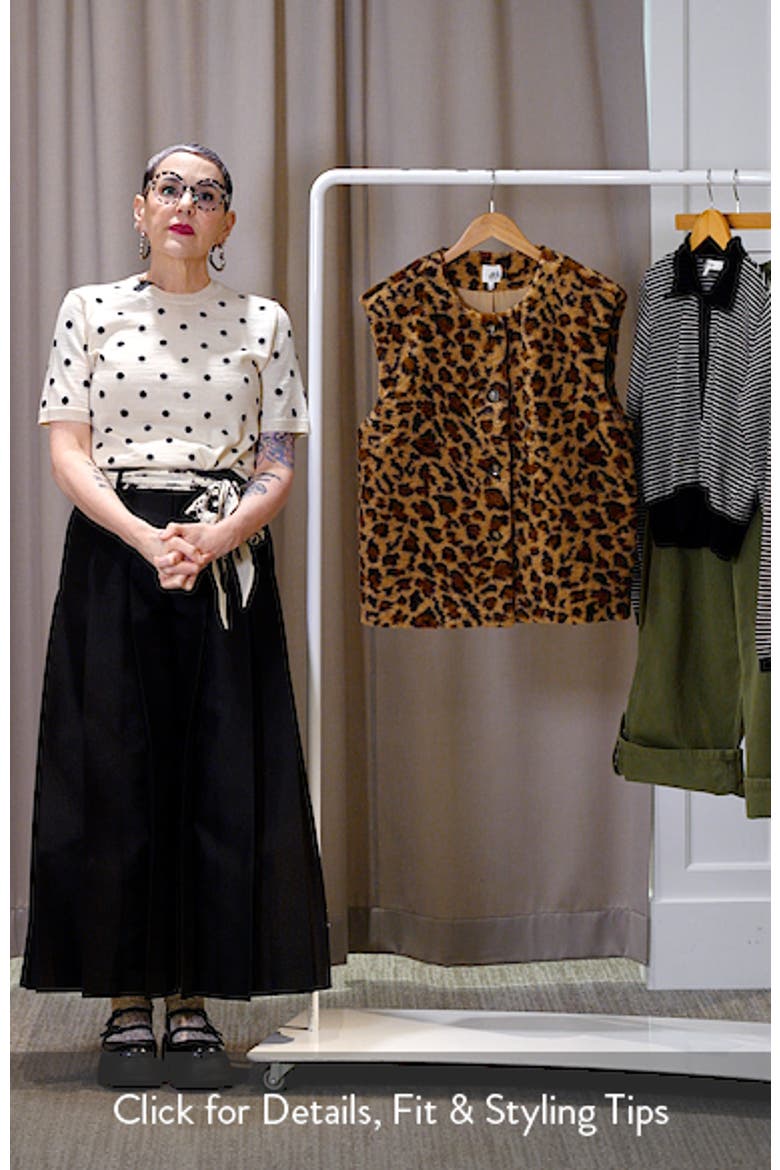 Sandy Leopard Faux Shearling Vest video