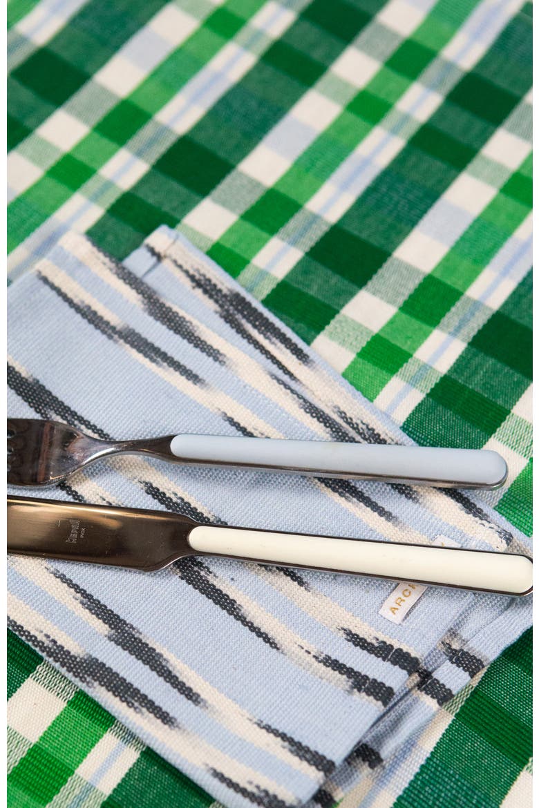 Festive Handwoven Plaid Cotton Kitchen Towel, Alternate, color, Green