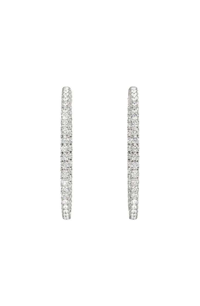 Bliss Diamond 1.75 ct Lab Grown Diamond Hoops Inside Outside 1 1/3" 14K Gold Vault Lock, Alternate, color, 