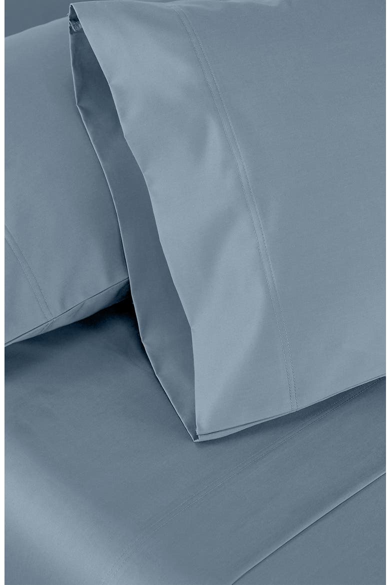 Set of 2 Pillowcases - Hotel Luxe 800 Thread Count 100% Cotton Sateen, Alternate, color, Dusty Blue
