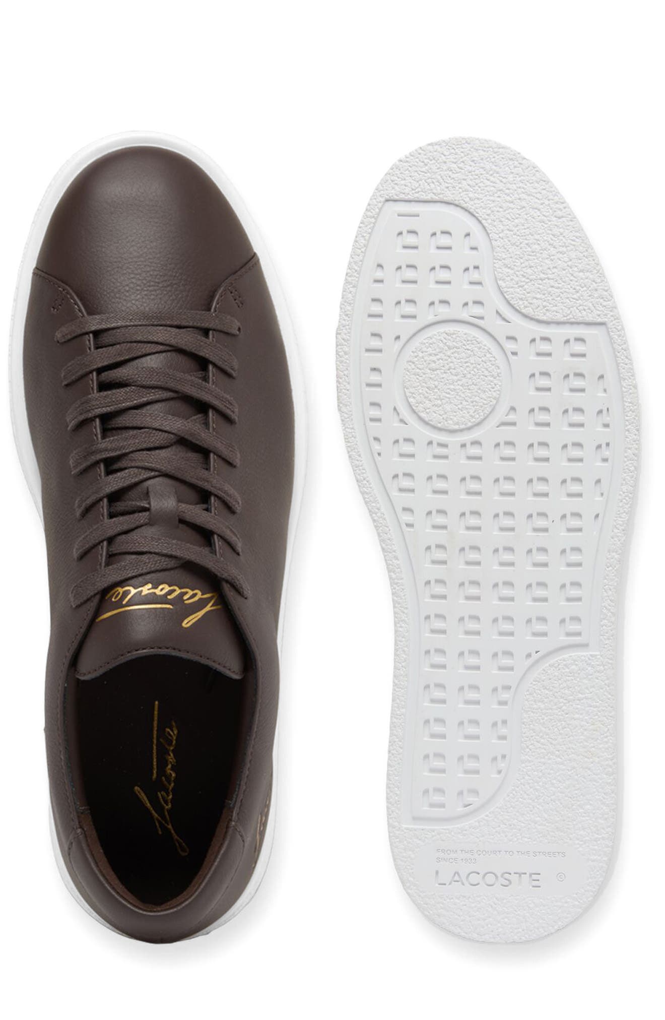 Linecourt Low Top Sneaker, Alternate, color, DARK BROWN/ WHITE