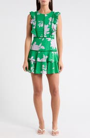 SUGARLIPS Zama Floral Ruffle Minidress