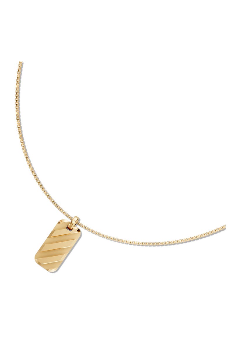 Shadow Strip Tag Pendant Necklace, Alternate, color, YELLOW GOLD