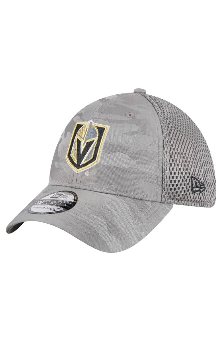New Era Men's New Era  Gray Vegas Golden Knights Active Subtle Camo 39THIRTY Flex Hat, Main, color, 