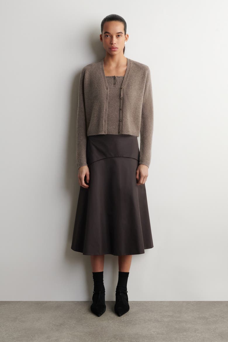 Cashmere Tank Top, Alternate, color, BROWN MÉLANGE