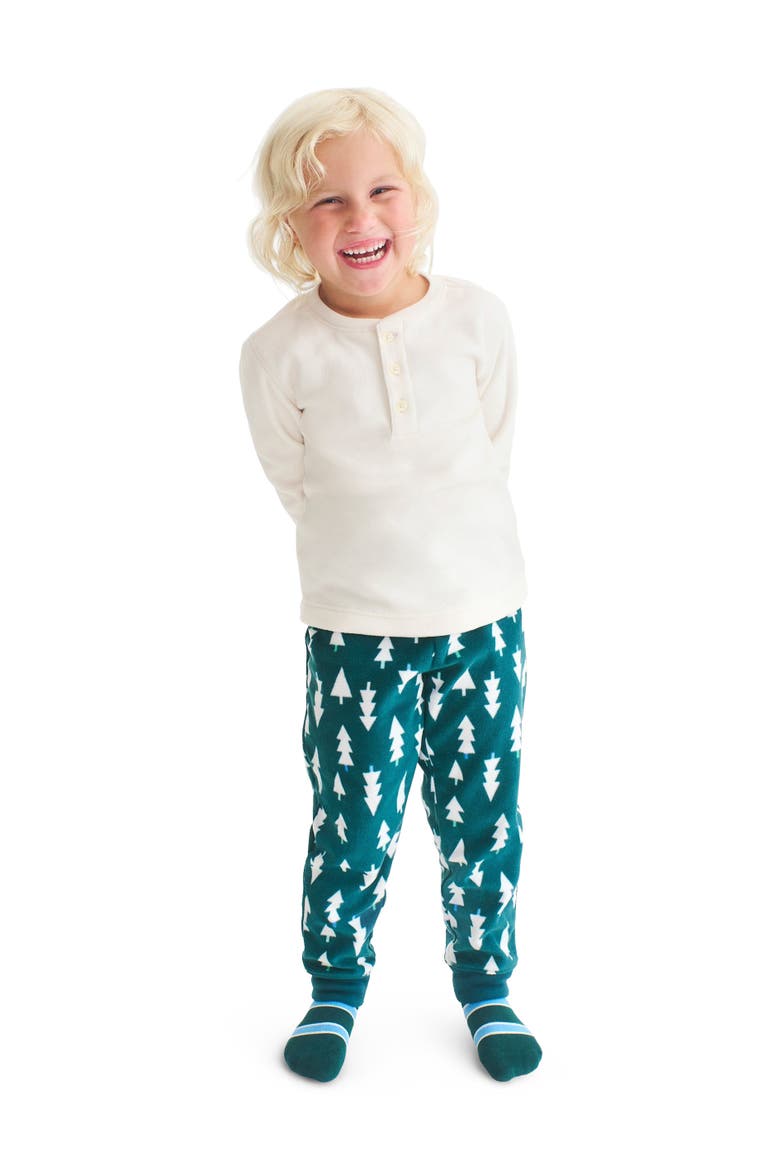 Kids Fleece Pj Henley, Alternate, color, Ivory