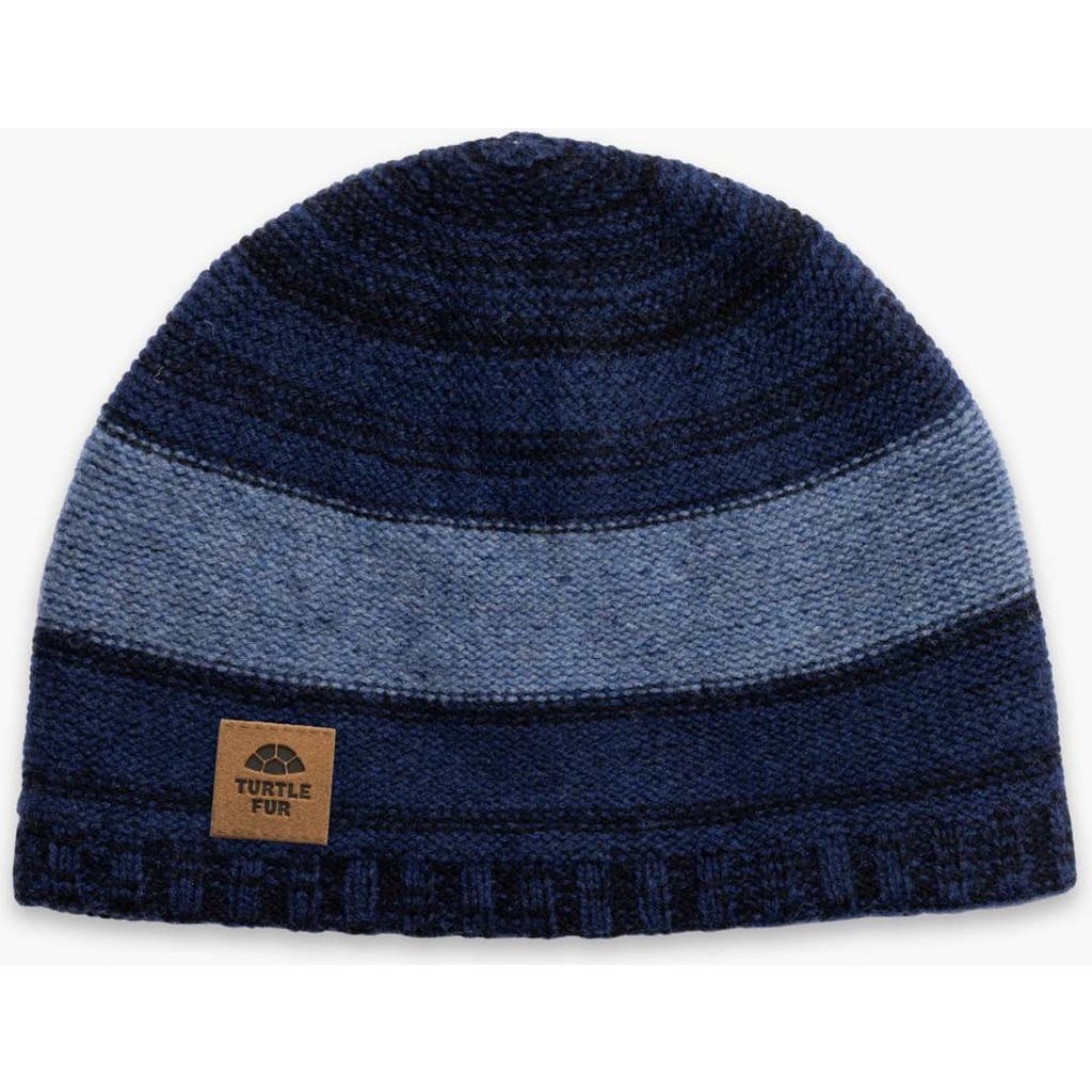 Turtle Fur Rufus Lambswool Beanie In Blue