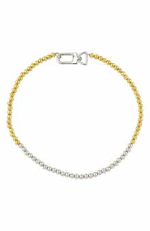 REBL 2-Tone Stainless Steel Beaded Necklace