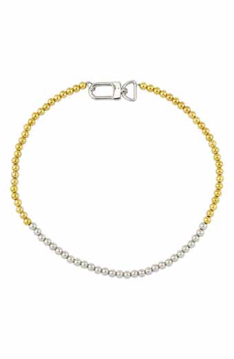 REBL 2-Tone Stainless Steel Beaded Necklace