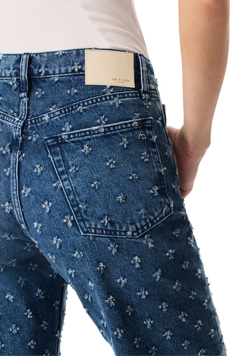 rag & bone Clip Dot High Waist Relaxed Straight Leg Jeans, Alternate, color,