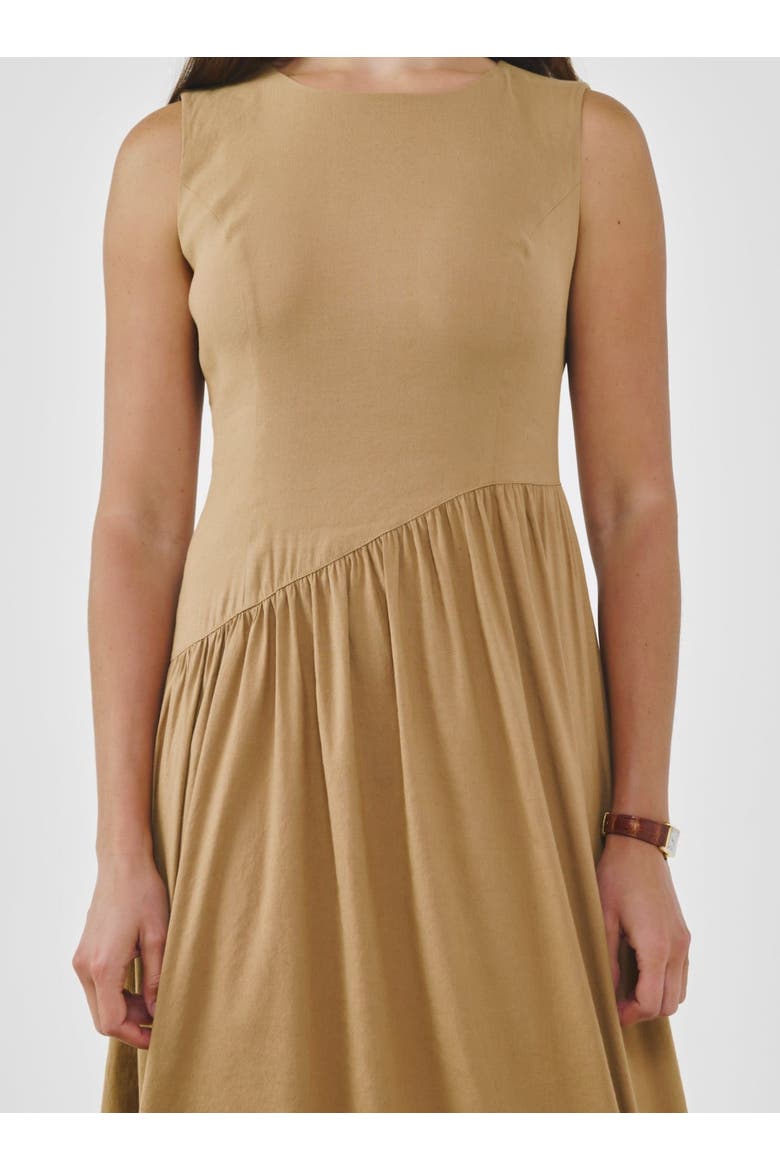 Linen Dress, Alternate, color, Mocha Mousse