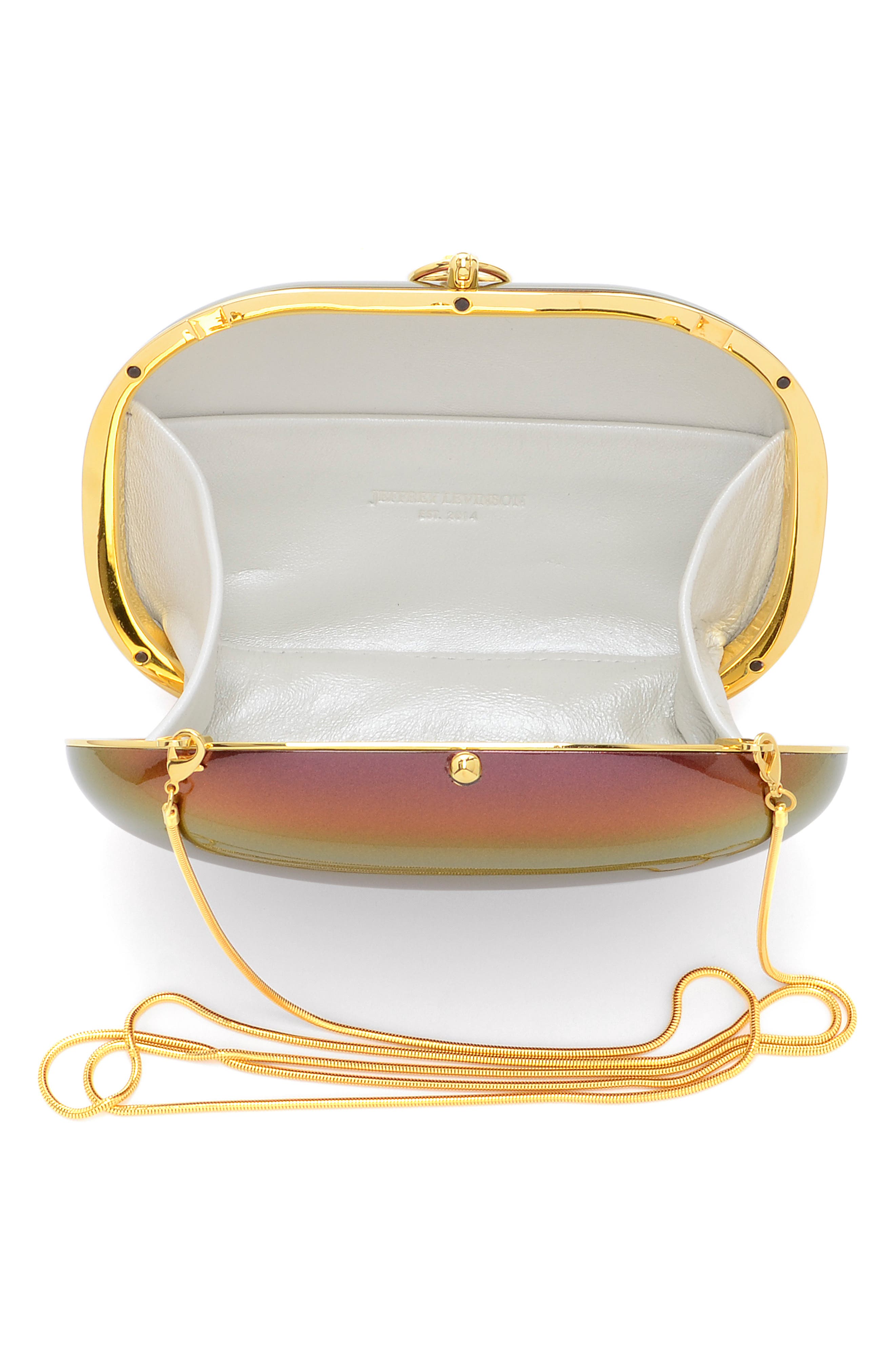 Jeffrey Levinson Elina Sunset Pearl Iridescent Clutch, Alternate, color, 