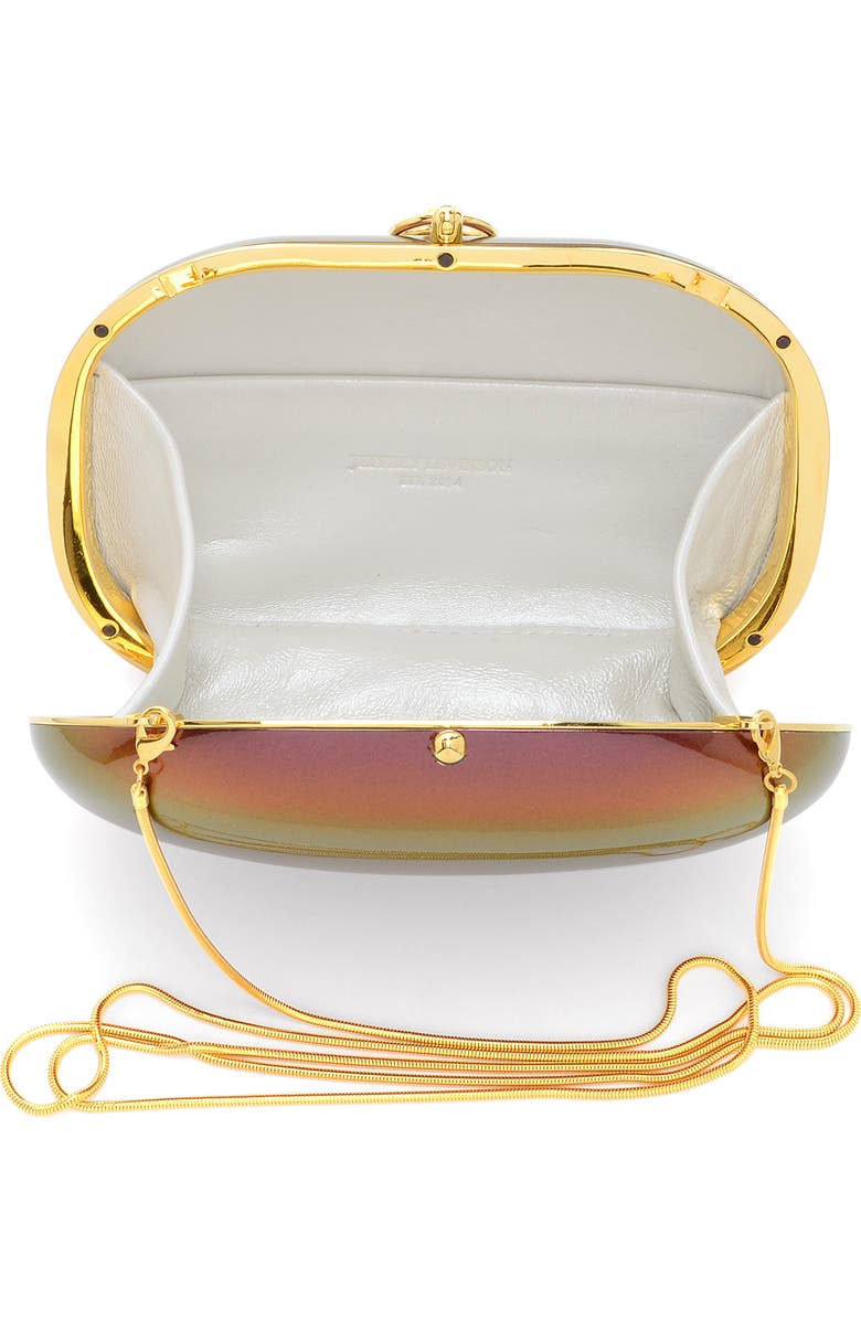 Jeffrey Levinson Elina Sunset Pearl Iridescent Clutch, Alternate, color,