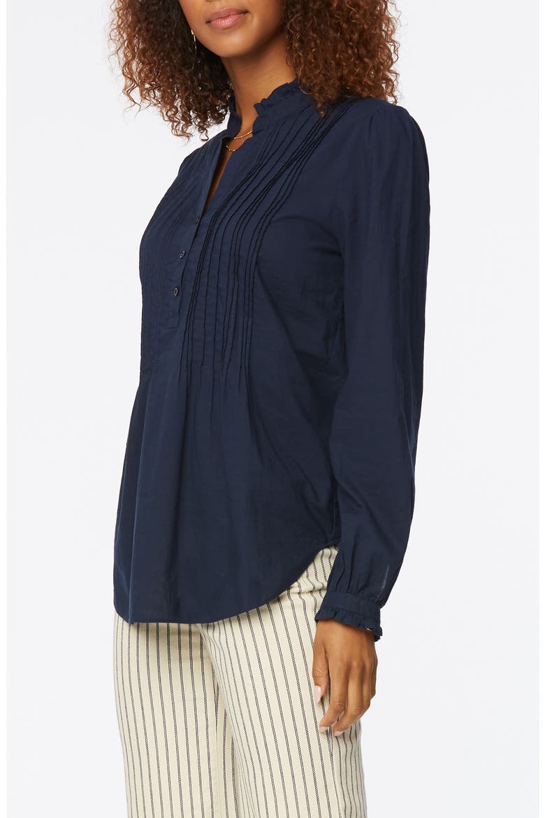 Pintuck Blouse, Alternate, color, OXFORD NAVY
