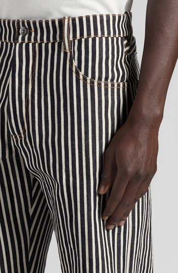Bottega Veneta Engineer Stripe Straight Leg Cotton Drill