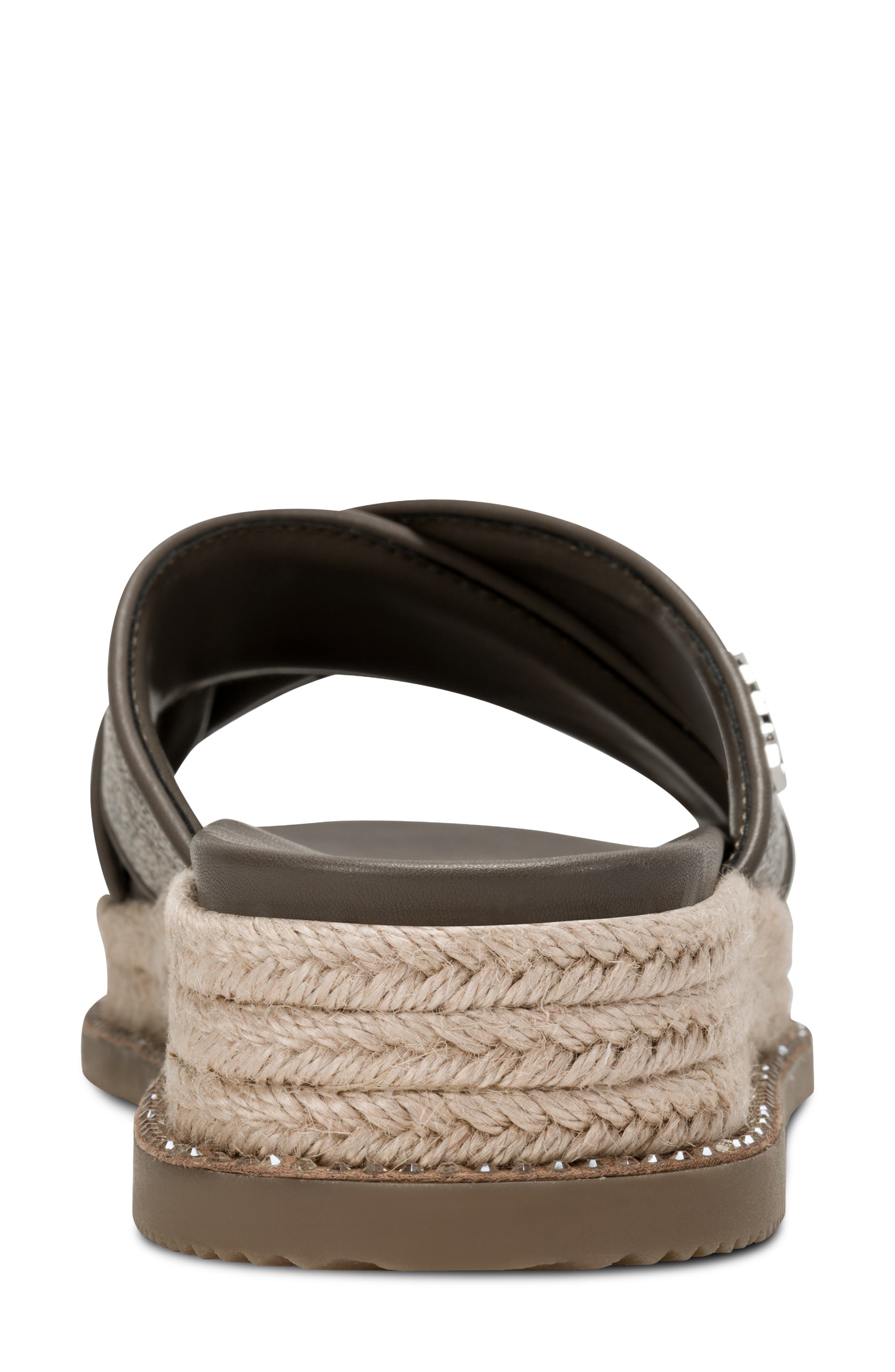 DKNY Berris Cross Band Slide Sandal, Alternate, color, Chino