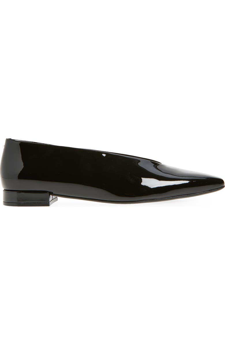 Jeffrey Campbell Hinted Pointed Toe Flat, Alternate, color, Black Patent