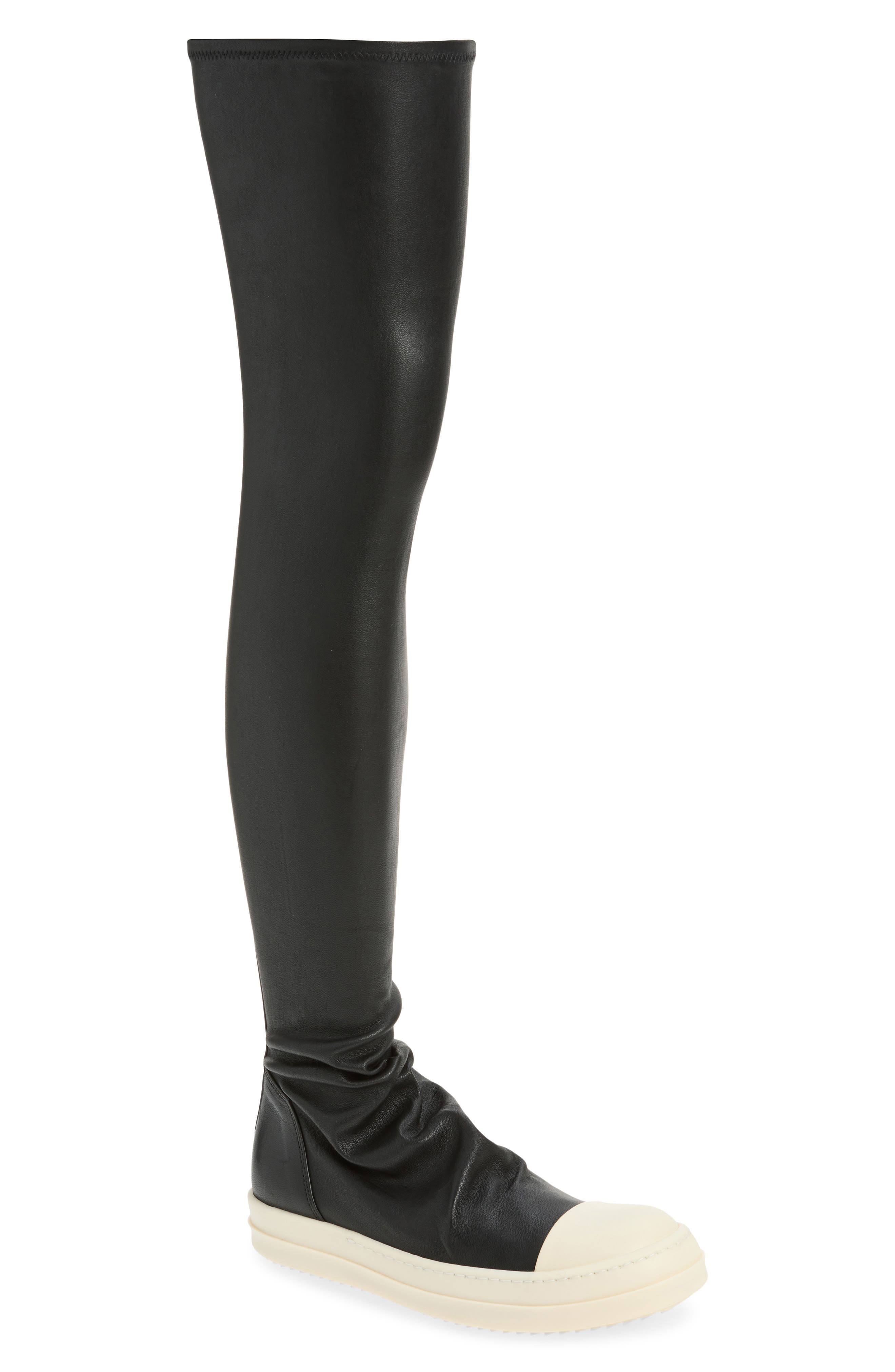 High Stocking Sneaker, Main, color, BLACK/ MILK/ MILK