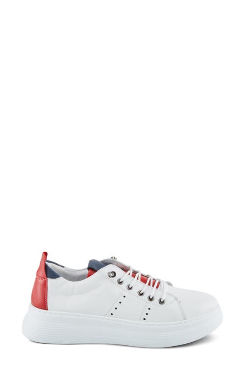 Spring Step France Sneaker In Red Multi