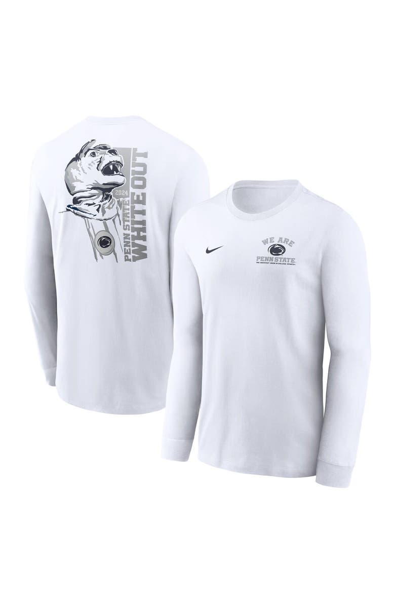Nike Men's Nike White Penn State Nittany Lions 2024 White Out Long Sleeve T-Shirt, Main, color, 